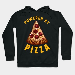 Powered By Pizza Slice Hoodie